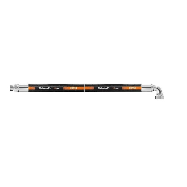 Continental Hydraulic Hose Assembly - 3/8" ID 30" Length - 3/8" MFF x 1/4" FJX90 - 5100 psi XCP5S-06,06MFF-04FJX90,30 IN OAL - main